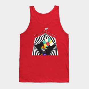 Multicolored hair clown at circus Tank Top